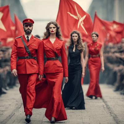 Kommunistische Modenschau