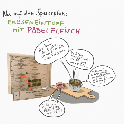 Erbseneintopf mit Pöbelfleisch
