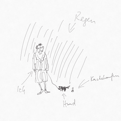 Nachts Mit Hund Im Regen1