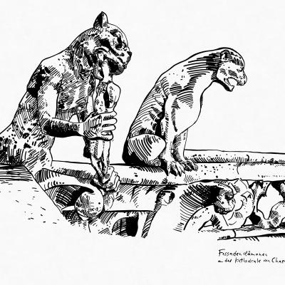 Fassadendämonen an der Kathedrale von Chartres